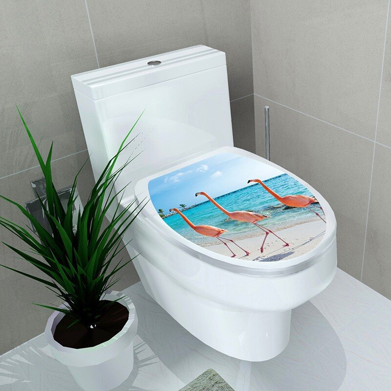 Realistyczne naklejki na toaletę strona główna dekoracje łazienkowe WC ubikacja plakaty pcv kreskówka ścienna Mural DIY kreatywne naklejki ozdobne 14 stylów: 12
