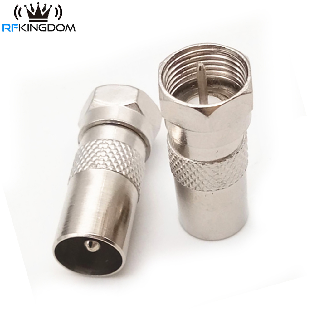 F Type Male to TV Male Plug Connector Socket To RF Coax TV Aerial Male Adapter