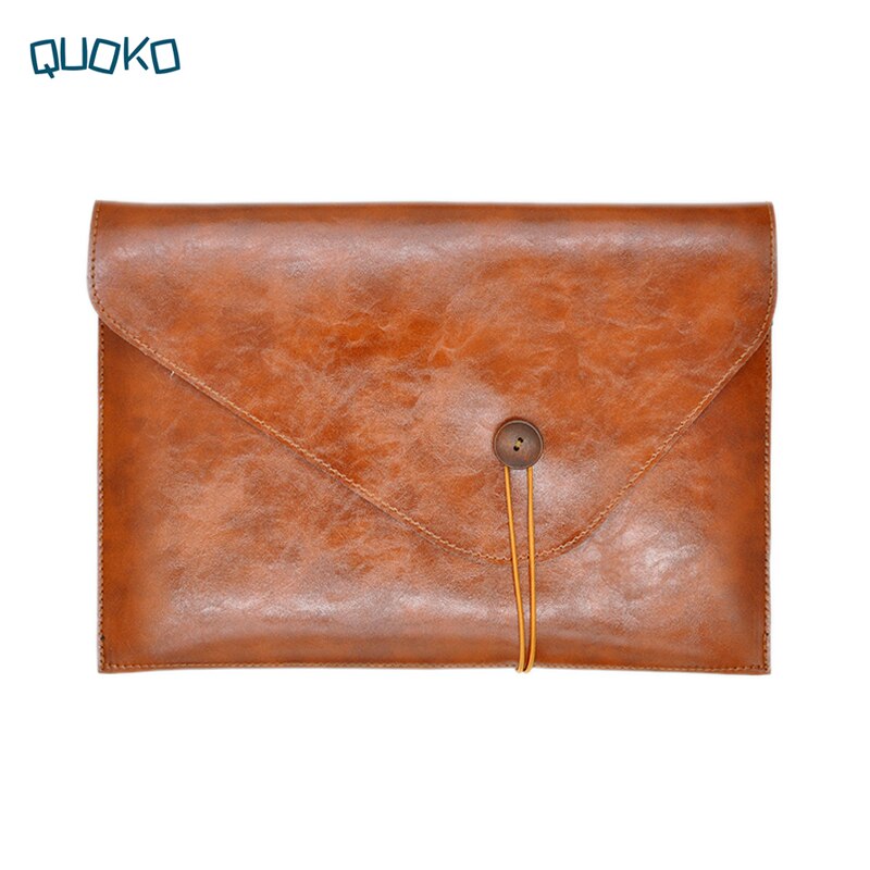 Retro Style 14 Inch Laptop Sleeve Case For MacBook Pro14 PU Leather Laptop Bag For Huawei MateBook 14.2 Dell Pouch: Yellow