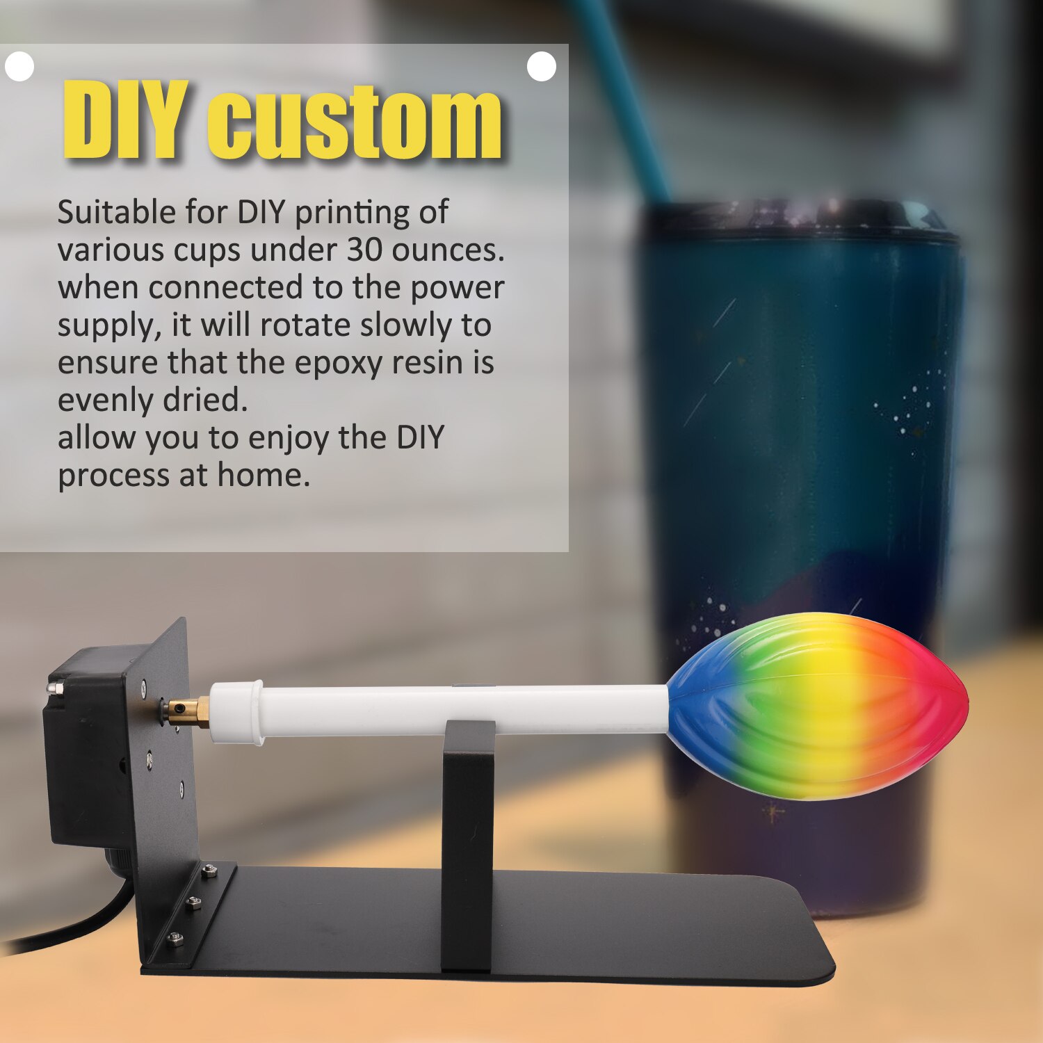 Aluminum Cup Turner Cuptisserie Turner Machine Multifunctional Rotator with Rotisserie Motor DIY Cup Tool