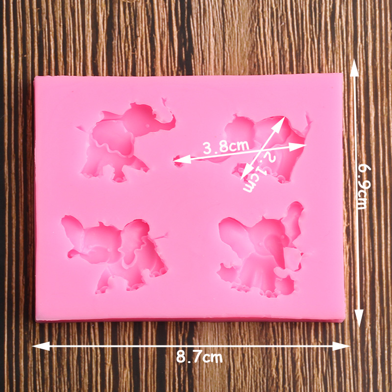 Olifant Fondant Mal Bloem Siliconen Mallen Party Diy Taart Decoreren Gereedschappen Chocolade Polymeer Klei Mallen Keuken Bakvorm