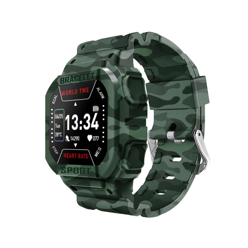 Smartwatch mit i3- zoll-farbdisplay, geeignet für damen und herren, mit blutdruckmessung, fitness-tracker und schrittzähler, sport-smart-armband: Grün