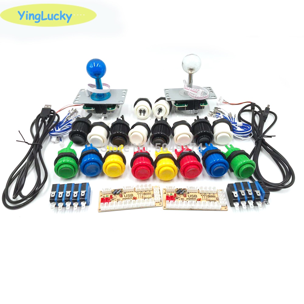 Arcade Joystick DIY Kit Nul Vertraging Arcade DIY Kit USB Encoder Om PC Arcade Sanwa Joystick + HAPP Push Knoppen voor Arcade Mame