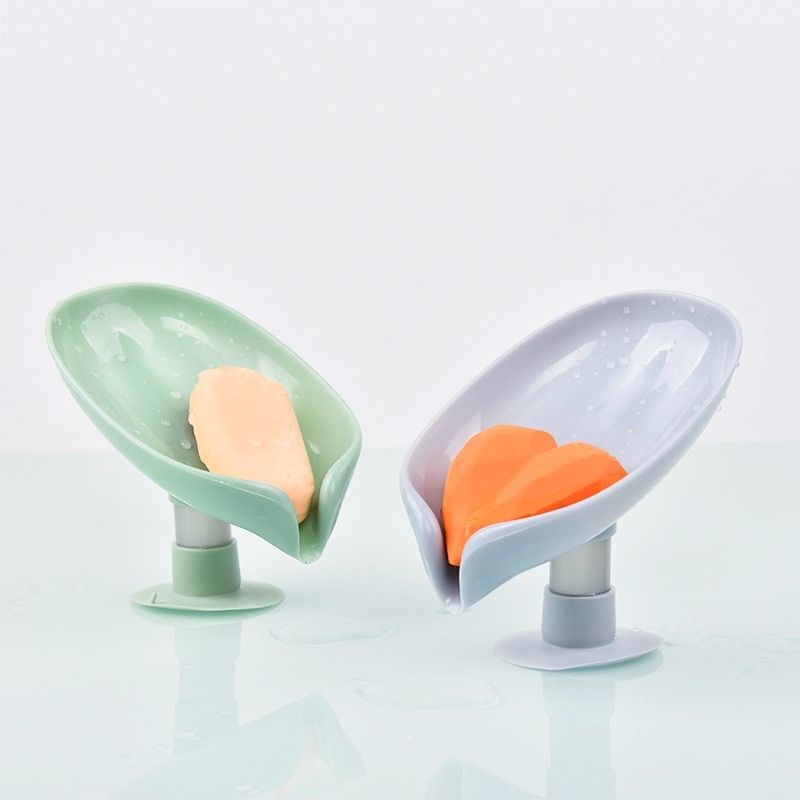 Porta sapone da bagno a ventosa porta sapone a foglia porta sapone porta sapone da viaggio anti muffa per uso bagno e cucina