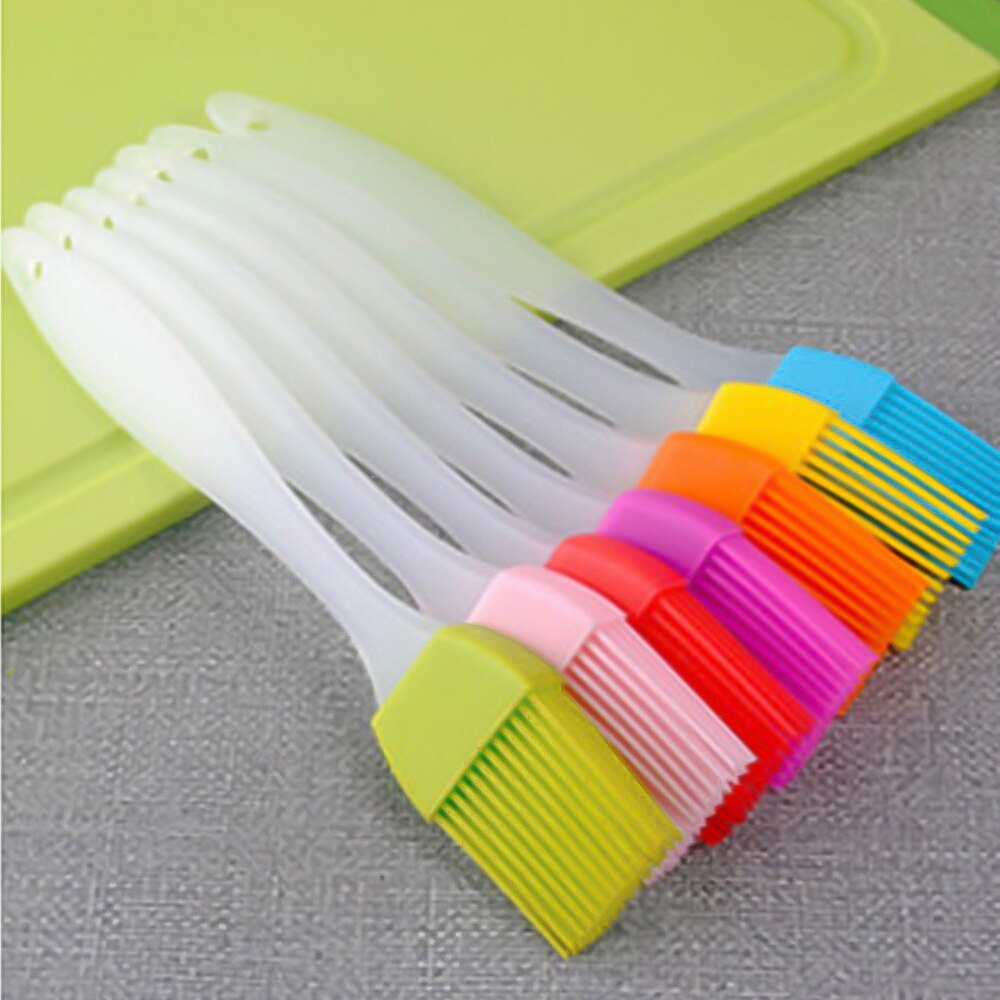 1pc Small Silicone Pastry Brush Baking BBQ Basting Brush Baking Oil Brush Clear Handle Kitchen Tools Reposteria