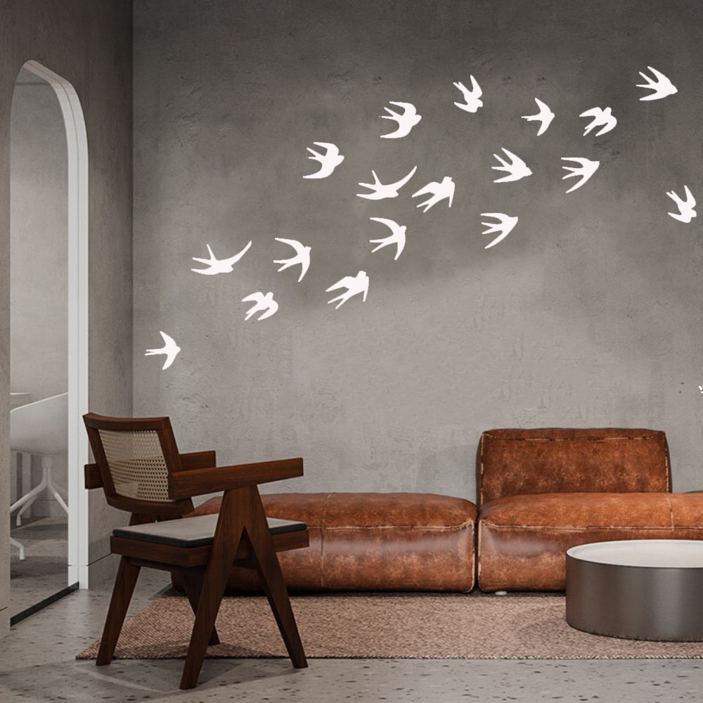 Bird Vinyl Wall Sticker For Home wall Decor Murals Stickers On Windows room decorative Animals Wallpaper: white