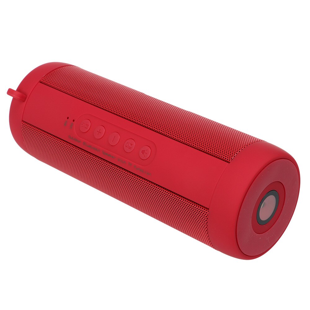 T2 Bluetooth Speaker Portable Outdoor Sound Box Wireless Waterproof LED Column Support TF Card FM Radio Aux Input: T-Red