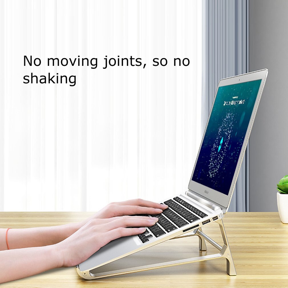 Aluminiumslegering laptop stativ sammenfoldelig notebook stander til macbook air pro lapdesk skridsikker computer kølebeslag