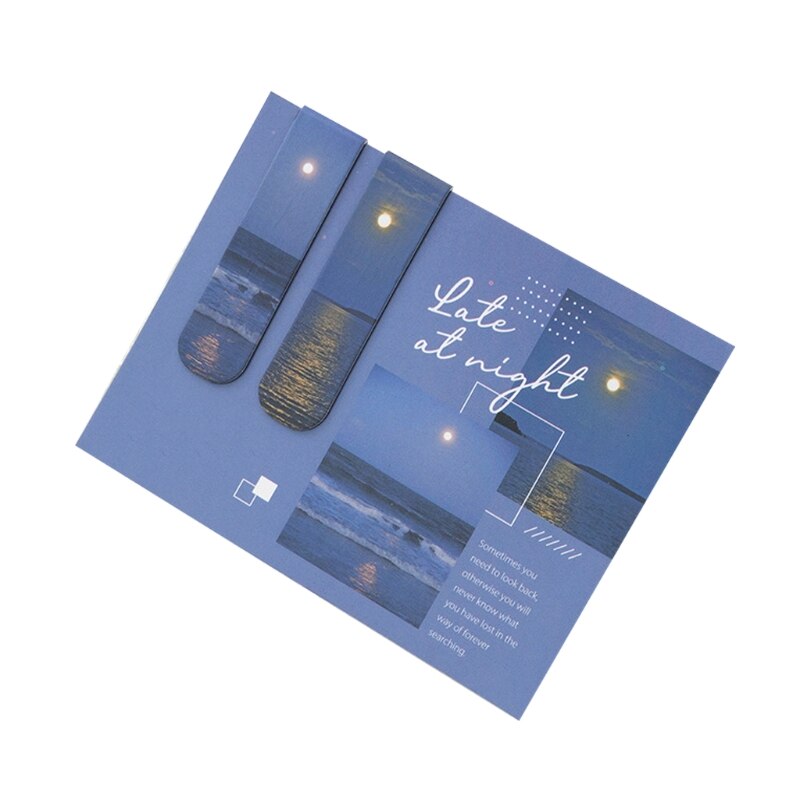 1 Pair Magnetic Bookmarks Classic Landscape Painting Style Magnetic Page Clips Student Children Teacher Supplies: Sanchen