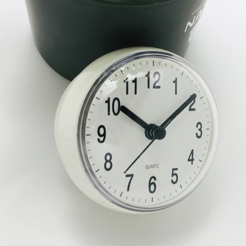 Mini horloge murale à ventouse, Anti-buée, étanche, 7cm, petite horloge de Table à Quartz pour salle de bain, cuisine, toilettes