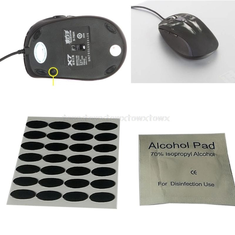 28Pcs 0.6mm 11.6x4.8mm DIY Mouse Feet Mouse Skates For A4tech X7 X-760 Mouse D10 19