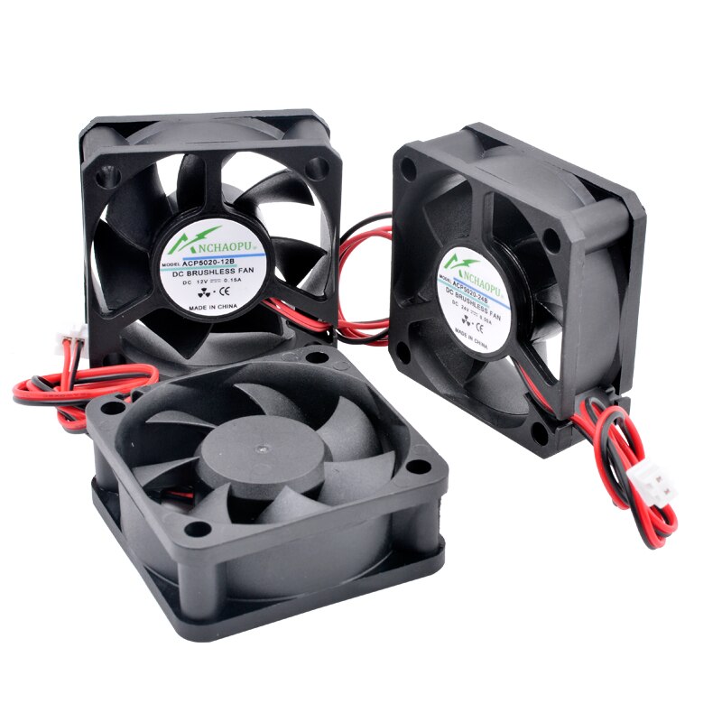 ACP5020 5Cm 50Mm Fan 50X50X20Mm DC5V 12V 24V 2pin Koelventilator geschikt Voor Chassis Voeding Lader Printer Inverter