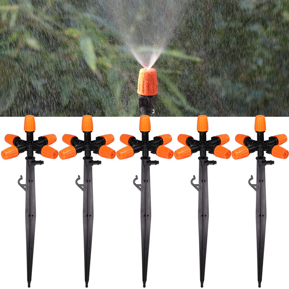 Aspersores atomizadores de pulverización para jardín, sistema de riego por goteo con conectores, boquilla de goteo de 1/4 &quot;y 3/8&quot;