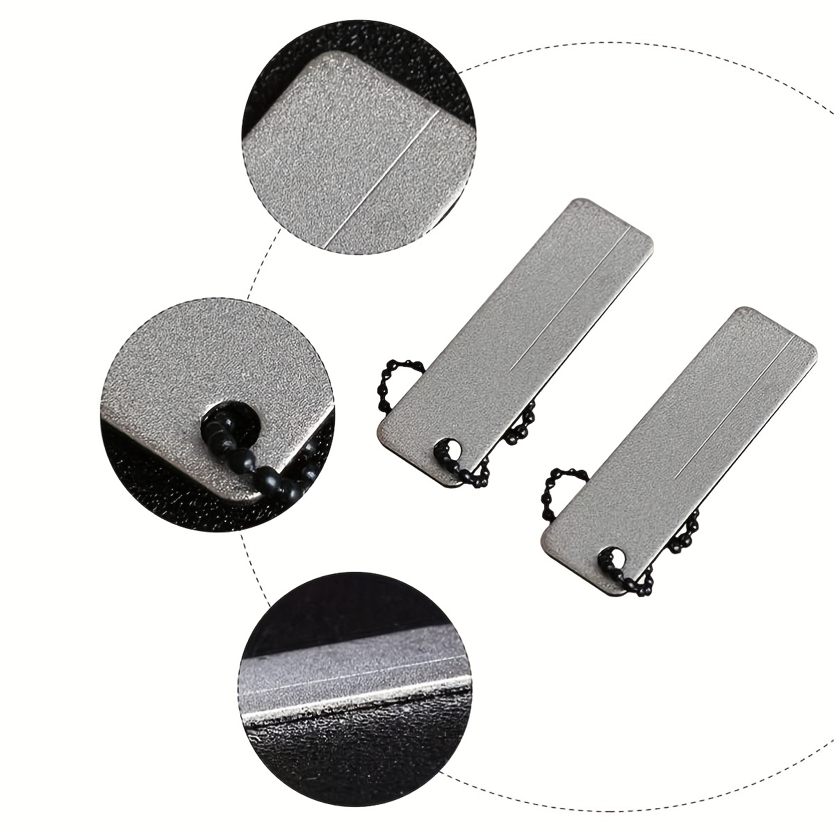 Knivslipare diamant fickverktyg mini nyckelring utomhusslipare verktyg smärgel nagelfil slipverktyg bärbar slipare