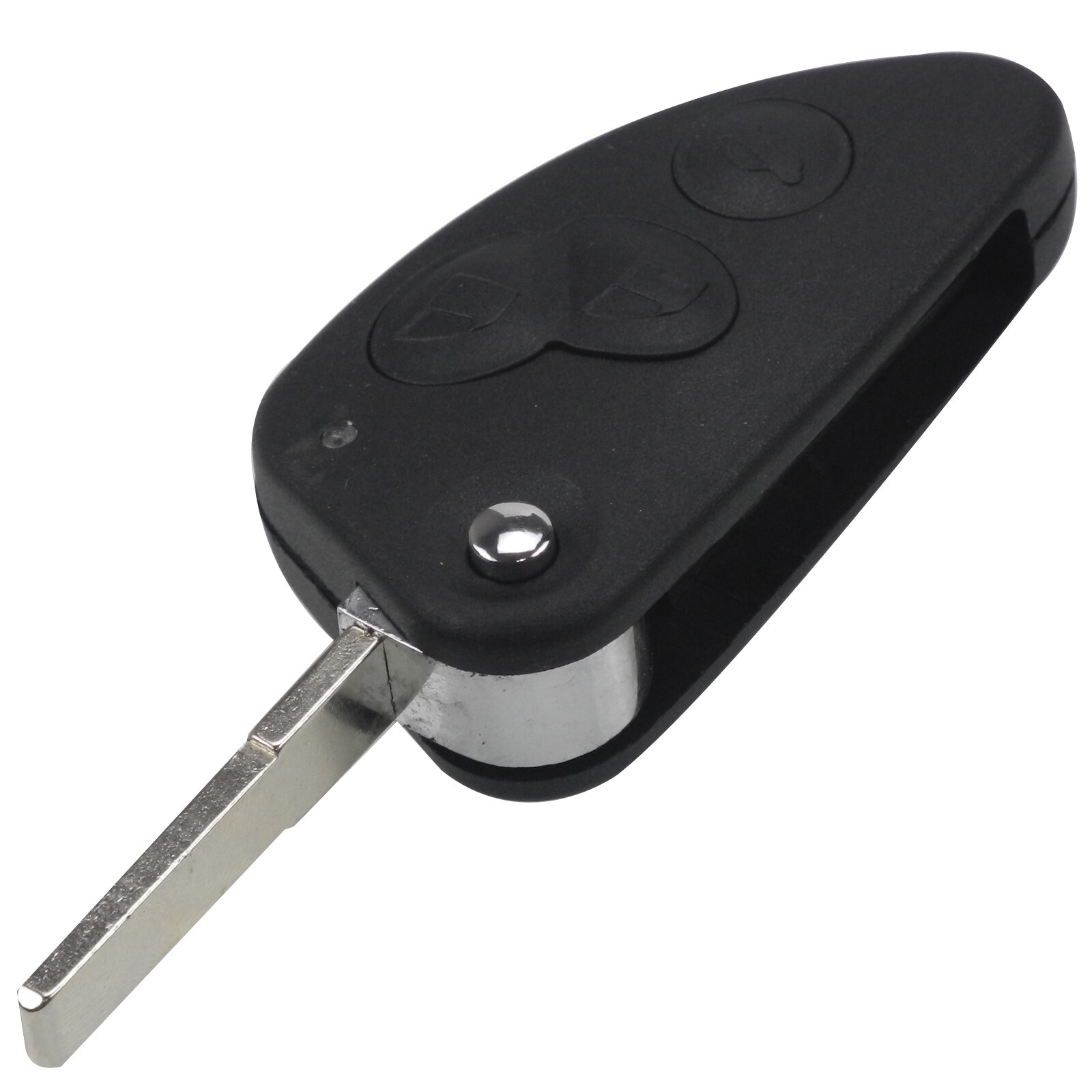 Jingyuqin 3 Knoppen Afstandsbediening Auto Sleutel Shell Fob Voor Alfa Romeo 147 156 166 Gt Ongecensureerd Blade Vervanging Flip Vouwen key Case Cover: 3 Button