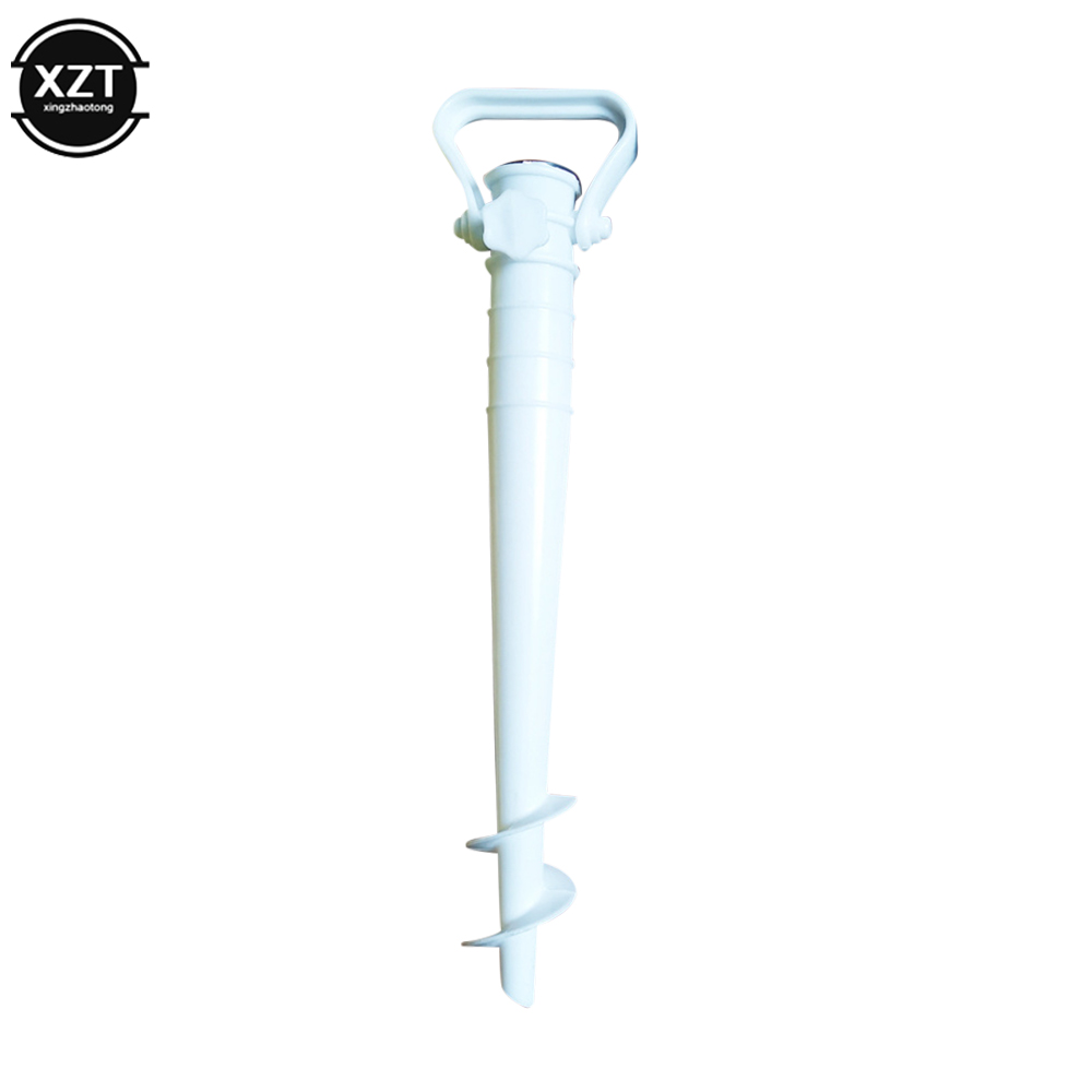 Support de pêche pour plage et soleil, équipement de pluie, jardin, parasol, injecteur au sol, support de parapluie à pointes, support commandé, 1 pièce: WHITE