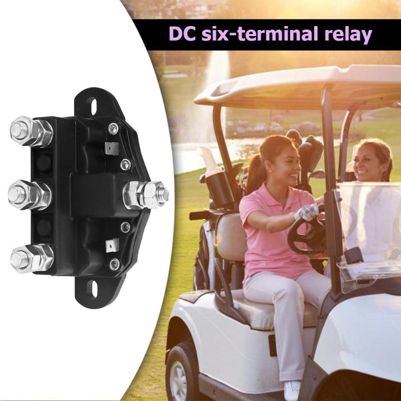 Threaded Studs 6 Terminals 12V Reversing Polarity Contactor Relay Winch Motor Reversing Solenoid Switch Car Styling