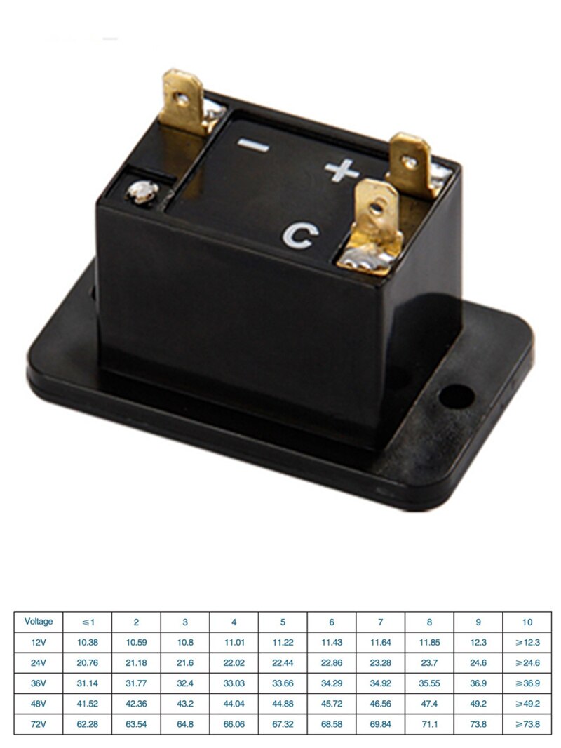 Jaycreer 12-24V 36V 48V 72V Battery Fuel Gauge Indicator Voor Vork Liften, golfkarretjes, Vloer Zorg Apparatuur