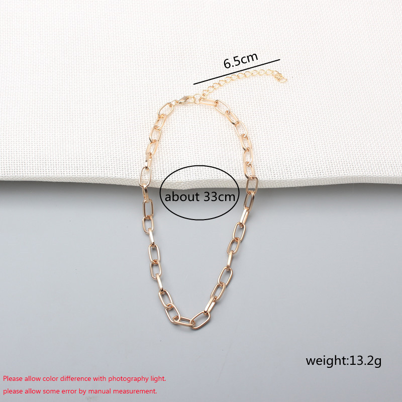 Gargantilla con múltiples círculos para mujer, Collar Punk con personalidad, eslabones huecos, joyería de cuello Vintage