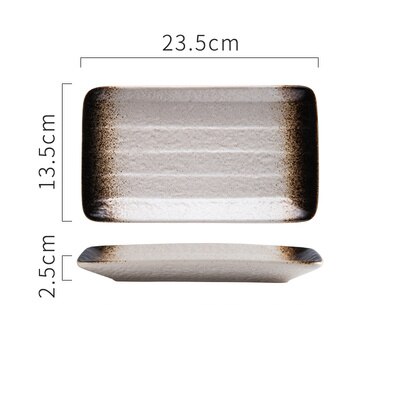 Eecamail japansk stil keramisk servise sushi tallerken tallerken sashimi tallerken brød tallerken lang tallerken kald tallerken: Stil c stor