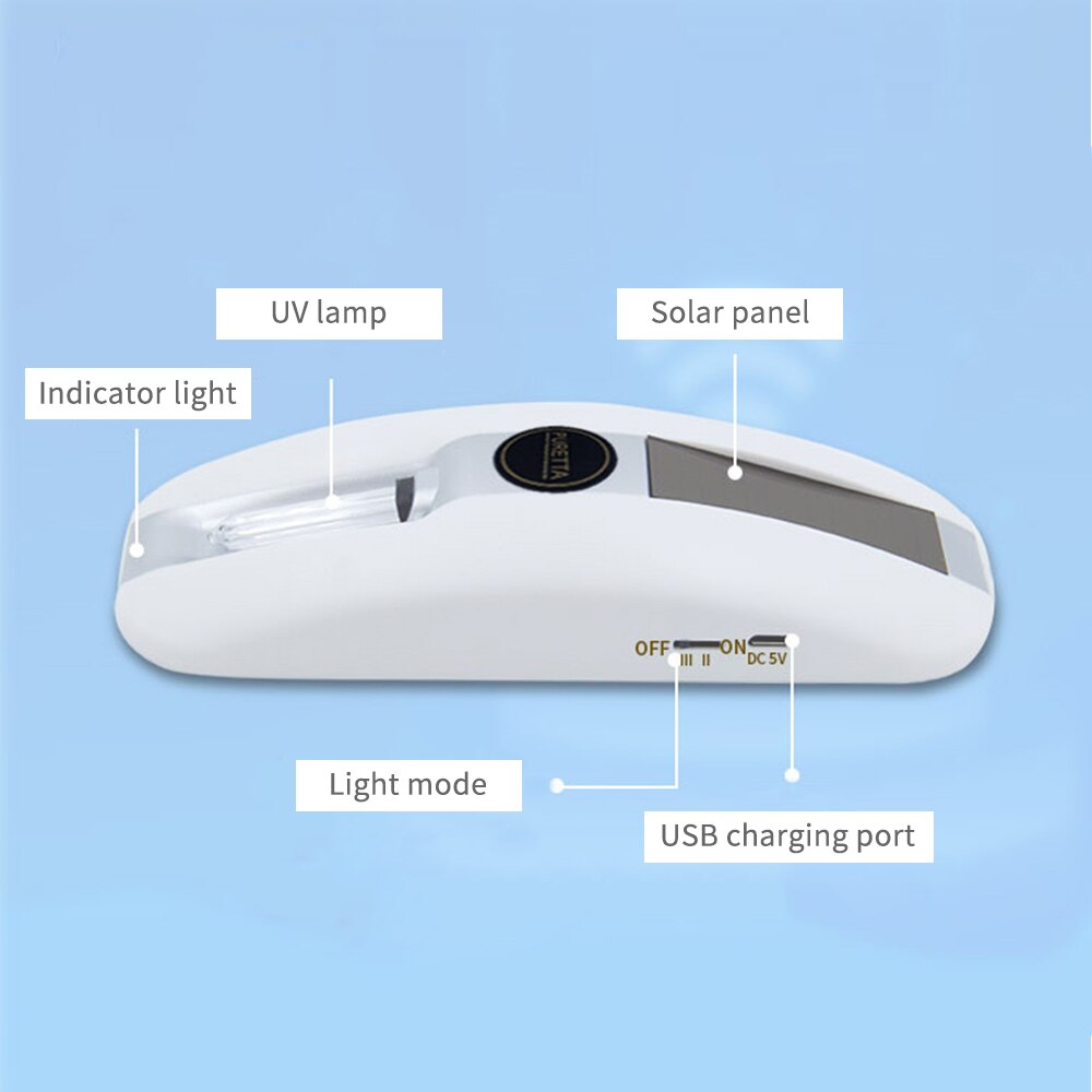 Intelligent Toilet Sterilizer UV Light Disinfection Rechargeable Solar Power Automatic Toilet Lid Sterilizer Bathroom Product