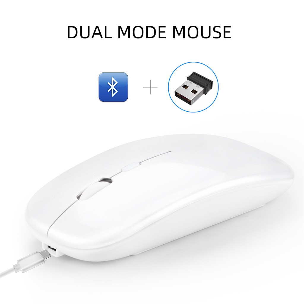 Draadloze Toetsenbord-muis Combo – 2.4G + Bluetooth Dual Mode, Oplaadbaar, Ultradun 10 Inch, Stille Muis Met 3 DPI-niveaus, Voor Android, IOS En Windows