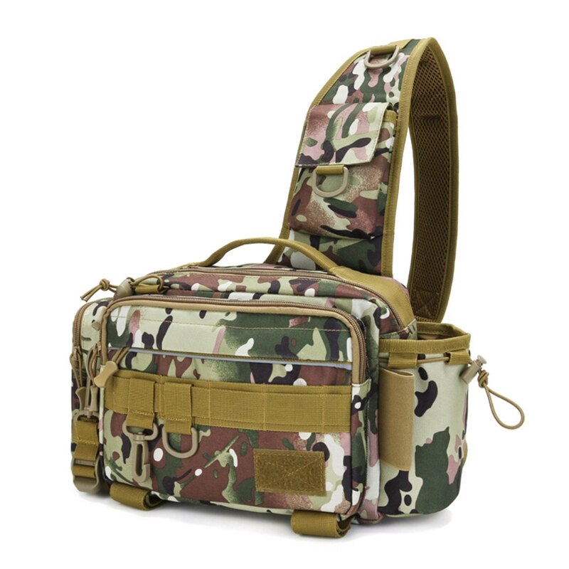 Equipo de pesca al aire libre multifuncional, bolsa impermeable, cintura, hombro, Crossbody,