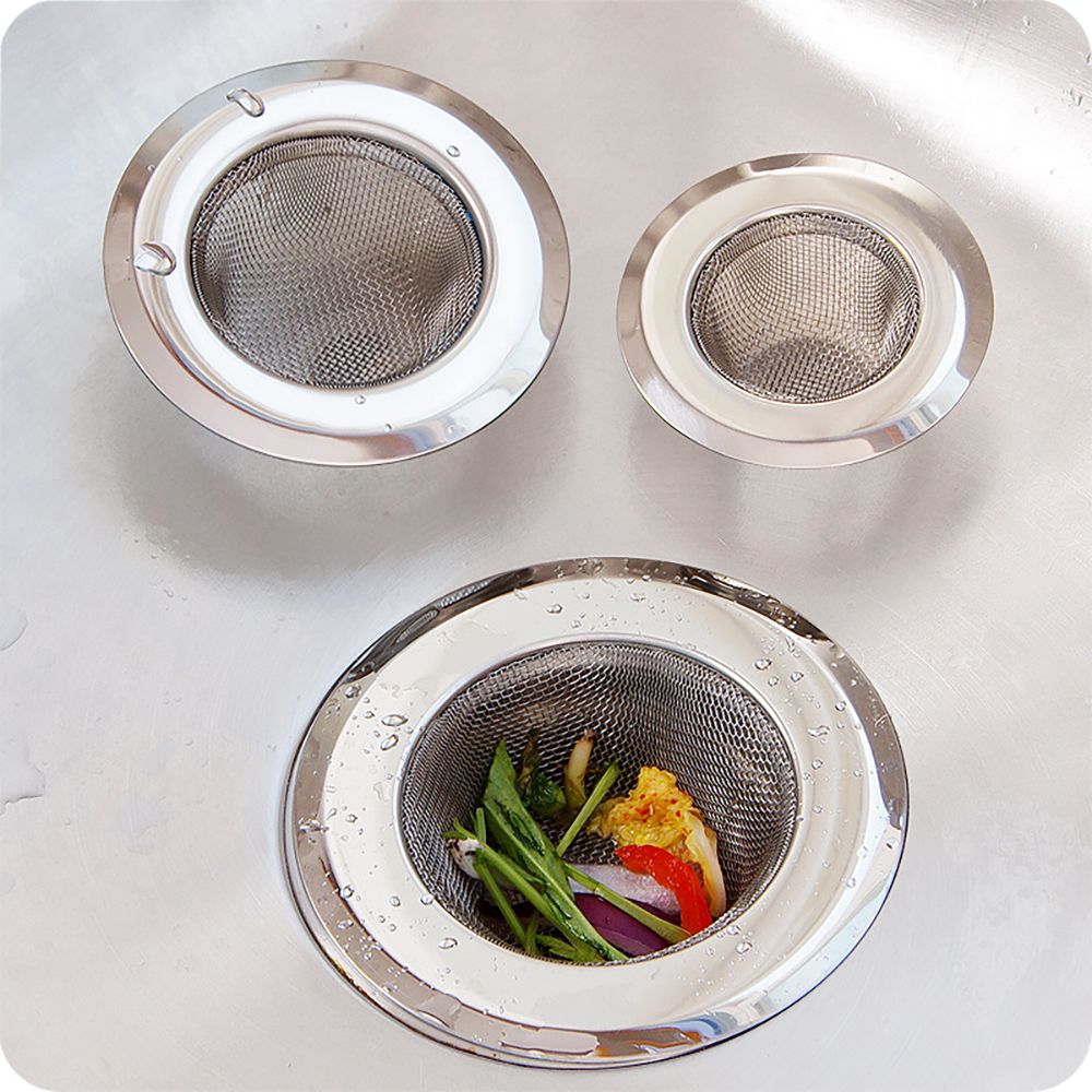 Stainless Steel Bathtub Hair Catcher Stopper Shower Drain Hole Filter Trap Kitchen Metal Sink Strainer