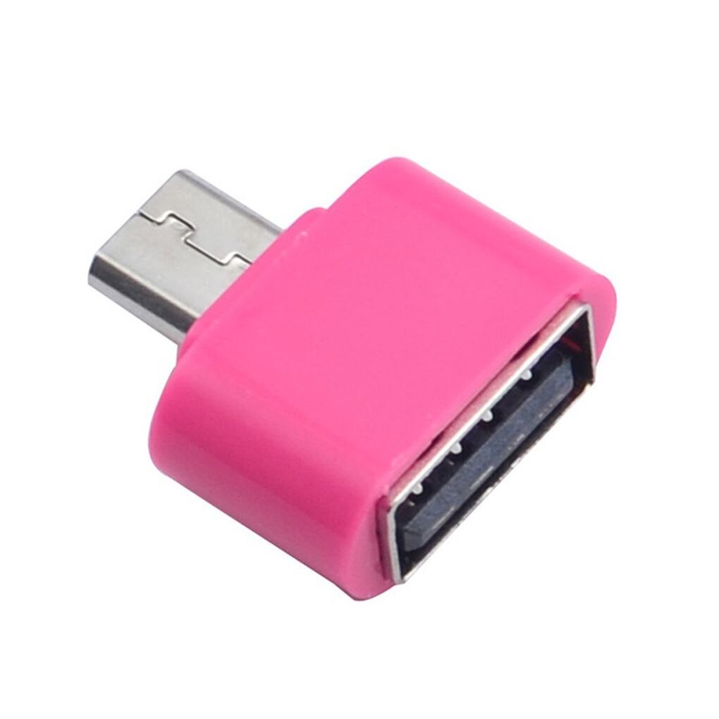 Adattatore Lettore Schede OTG - Espansione Mouse Tastiera Chiavetta USB Micro - Slot Scheda SD Singolo: Rosso Rosa
