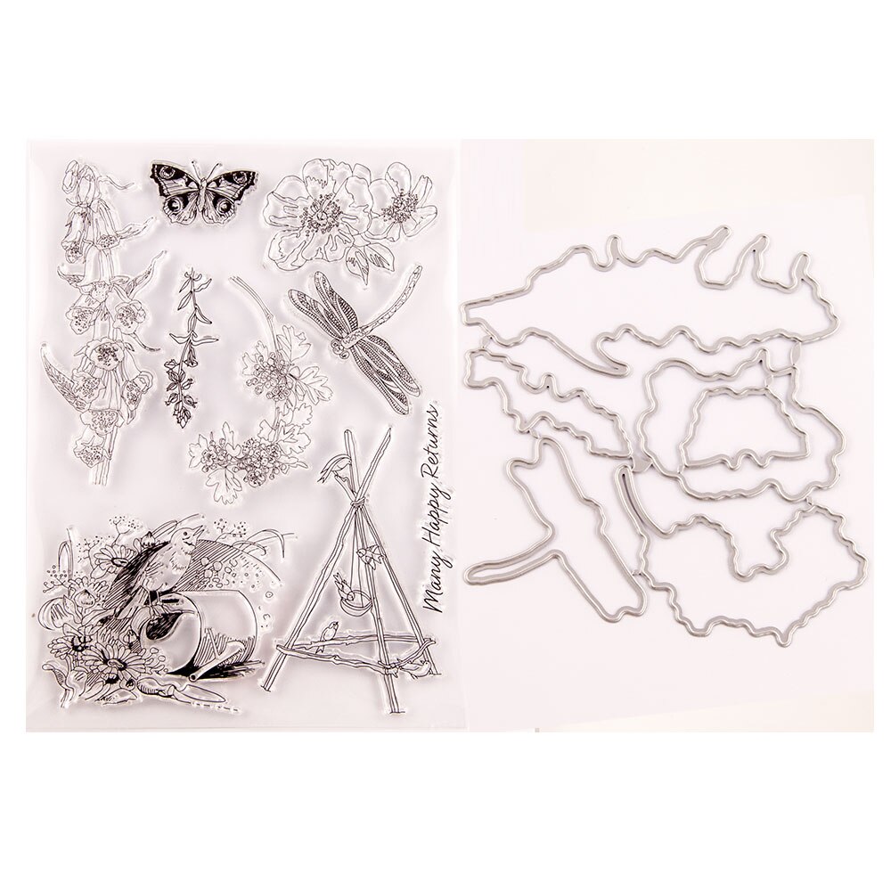 Kwiaty przezroczysty kryształ silikonowy Stempel/Dichtung für DIY scrapbooking/foto album dekoracyjne klue stempel blätter