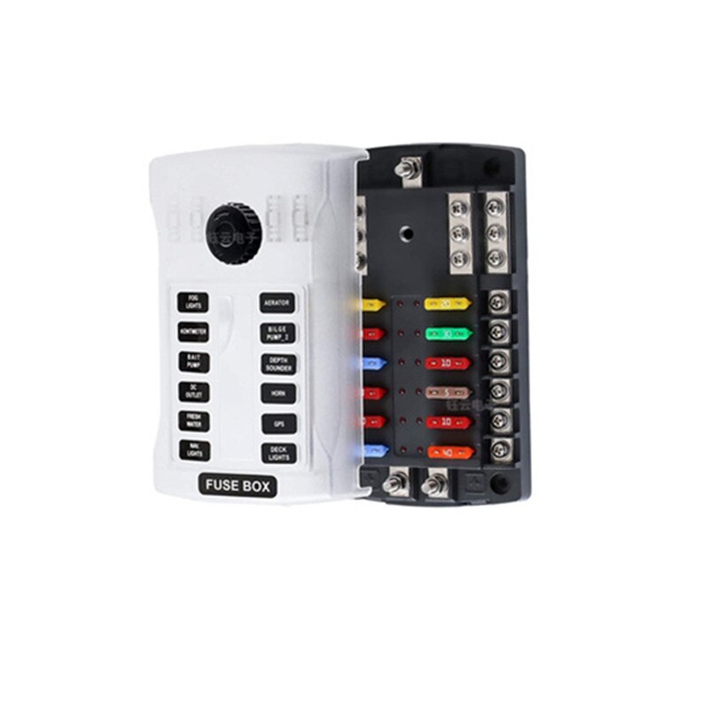 Met Led Fuse 2 In 12 Manieren Auto Blade Fuse Box Holder Met Le... – Vicedeal