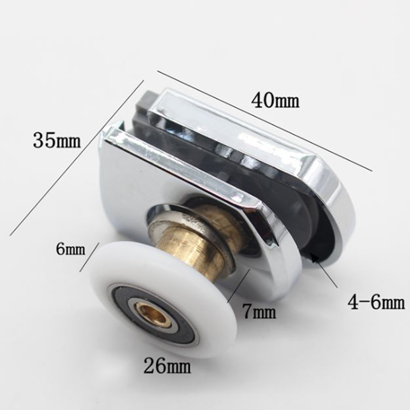 Badezimmer Tür Rollen Hause Pulley Räder Glas Schiebe Aluminium Tür Pulley Dusche Zimmer Kabine Ersatz Türen Zubehör