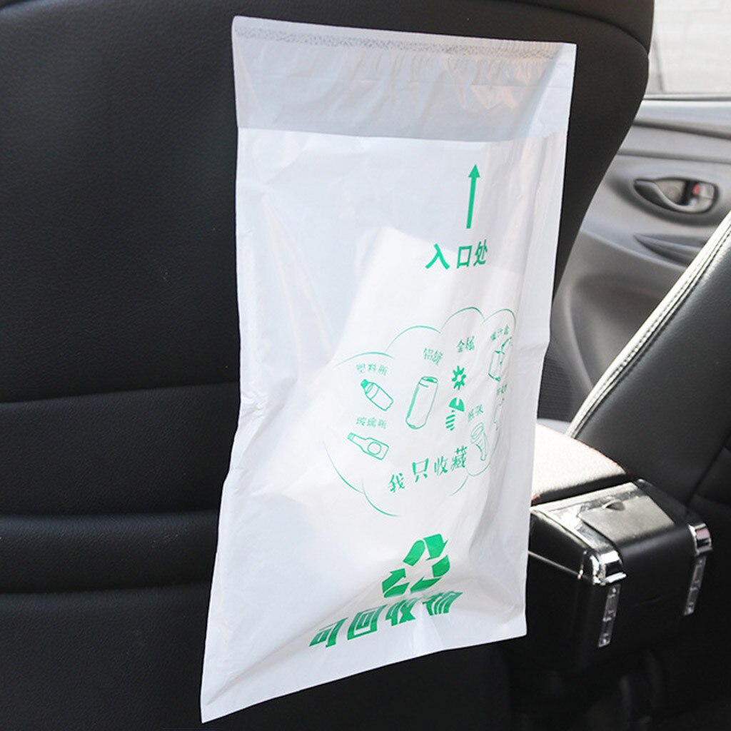 40PCS Car Trash Bag Disposable With a Strong Sticky Strip Portable Rubbish Bag Car Trash Bag Garbage Rubbish Disposable Bag: green