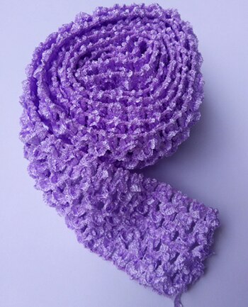 1.5 Inch Wide Crochet Headband Elastic Bands 1 Meter For Tutu Skirts Hair Bands Crochet Elastic Waistband By The Meter: Lavender 1 meter