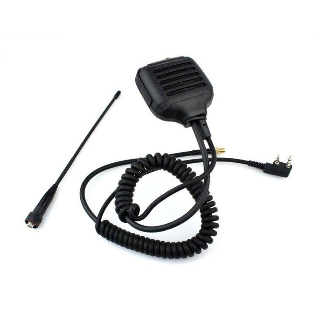 UHF VHF Two Way Radio Speaker Microphone with SMA connector antenna, radio speakers, portable radio speakers