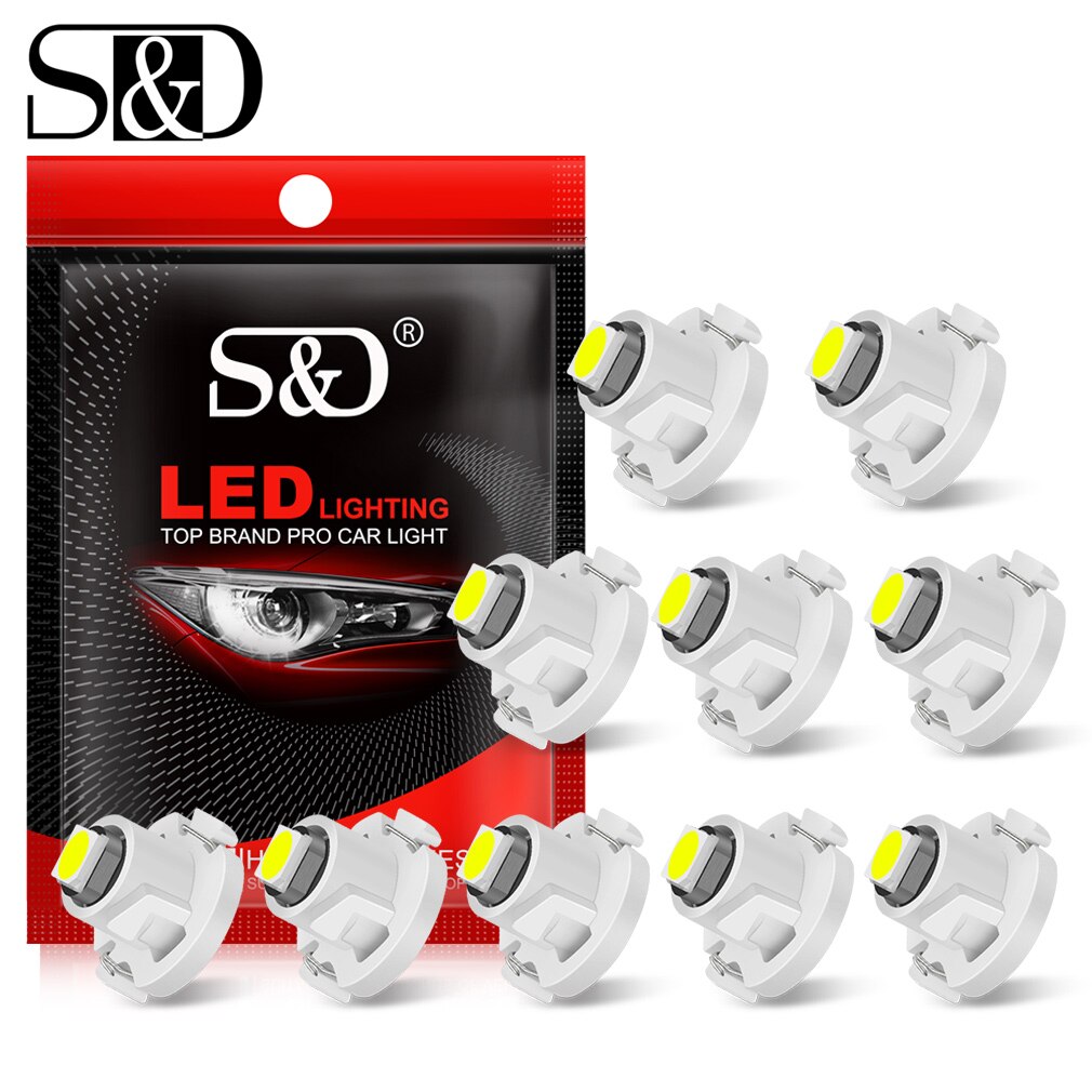 Bombillas LED superbrillantes T3 T4.2 T4.7 para Interior de coche, lámpara indicadora de salpicadero, 12V, 10 Uds.