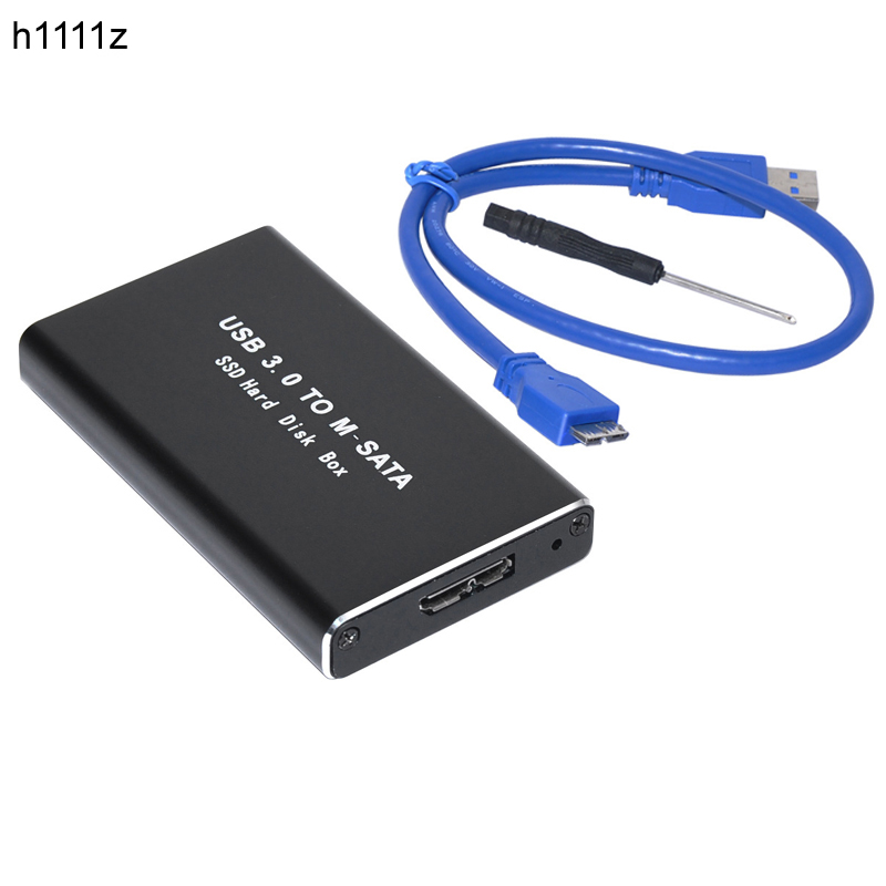 Mini SSD Hard Drive Case USB3.0 msata Adapter Harde Schijf Behuizing Aluminium Externe Harde Schijf Case mSATA naar USB3.0 Doos