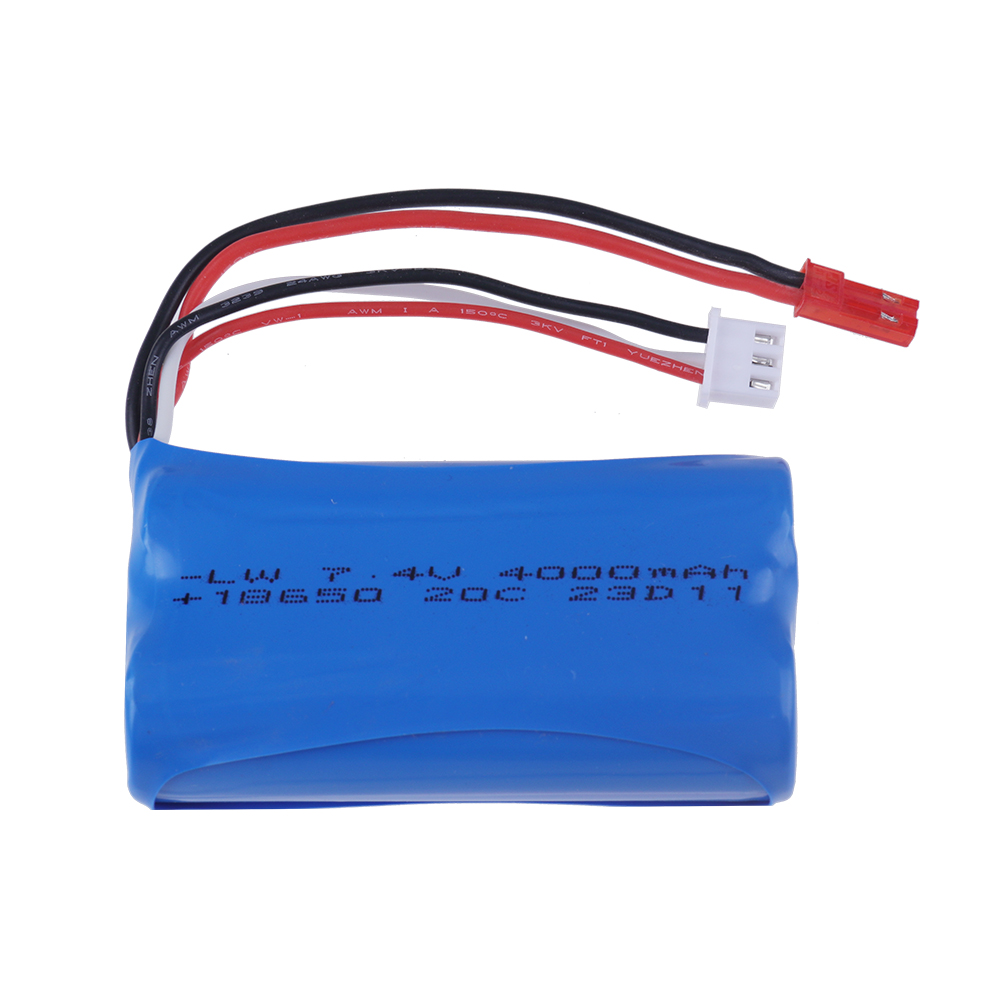 7,4 V 1500/2200/3000/ 3500 mAh JST/T/SM enchufe 18650 2S batería de iones de litio para Wltoys 12423 10428 12429 12401 12402A piezas de repuesto de coche teledirigido: Gris oscuro