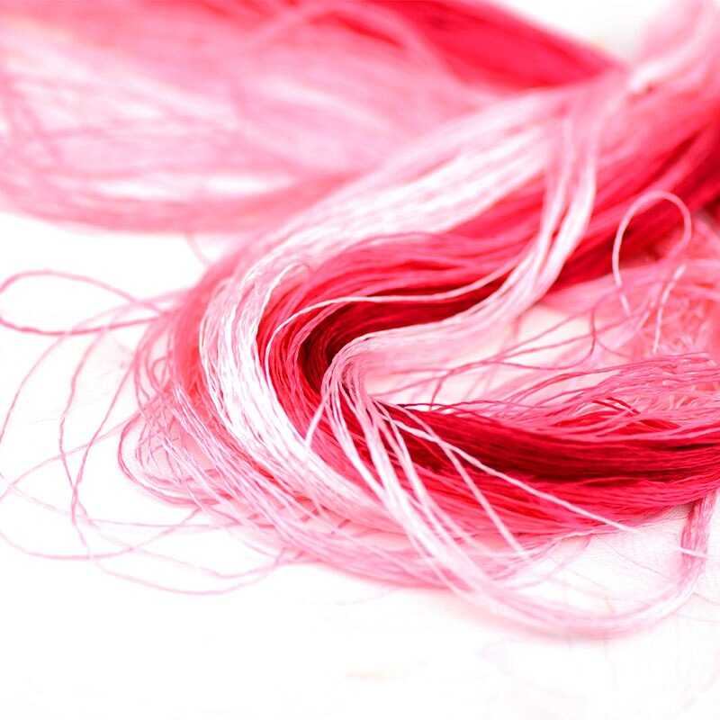 silk embroidery thread / 100% silk thread /hand embroidery embroider cross stitch/pink series/8 gradient colors