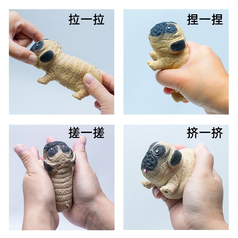 Creativo Lala Pug Decompression Toy fidget toys pizzico Lesha elastico Stretch deformazione Patting Dog Vent Toy