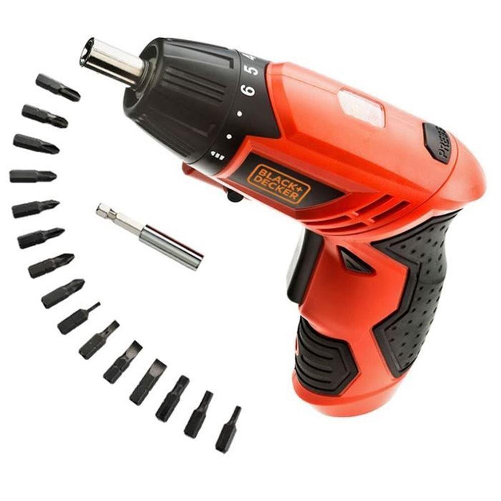 Black & Decker KC4815L 3.6Volt Li-Ion Rechargeable Screwdriver + 15 Piece Screwdriver bit