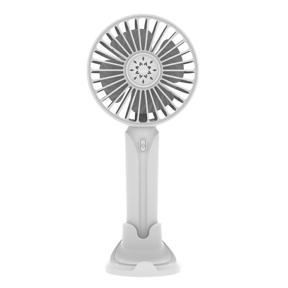 USB Rechargeable Fan Portable Fan Handheld Fan 3 Speed: White