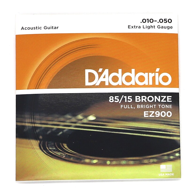 Acoustic Guitar String One Set Of 6 Strings Bronze Material Full Bright Tone Extra Light Gauge Electric Guitar Strings sets: EZ900