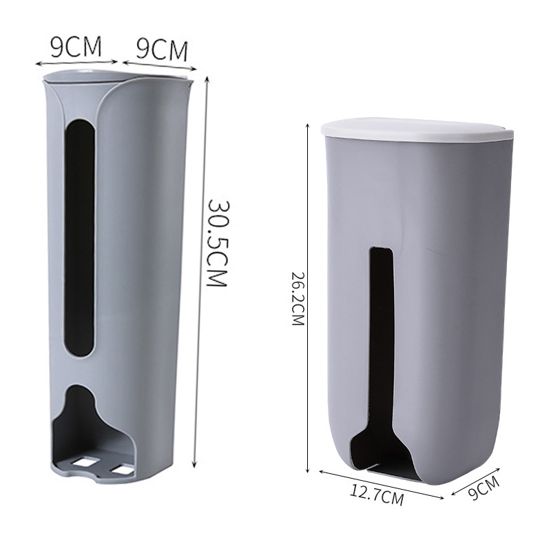 Organizzatore porta sacchetti di plastica da cucina, contenitore per sacchetti della spazzatura da appendere alla parete, contenitore per sacchetti della spazzatura da bagno, distributore per secchi, accessorio da cucina