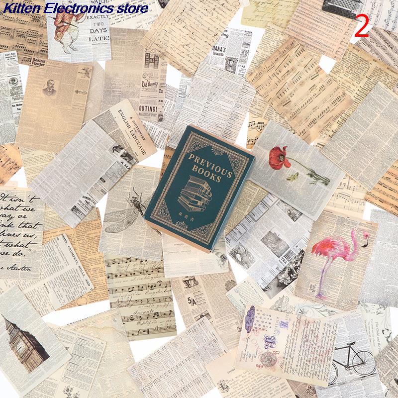 100pcs/box European Retro Kraft Paper Scrapbooking/Card Making/Journaling Project DIY Diary Decoration Cards: A2