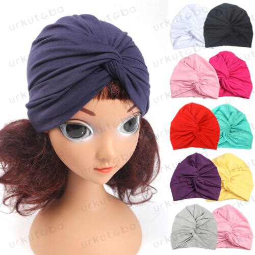 Pudcoco infantile Del bambino Turbante Cappelli Del bambino Del bambino Dei Capretti Del Ragazzo Della Ragazza Miscele del Cotone Cappello Molle Bello Sveglio Appena nato del Cappello Della Protezione di 0-2anni