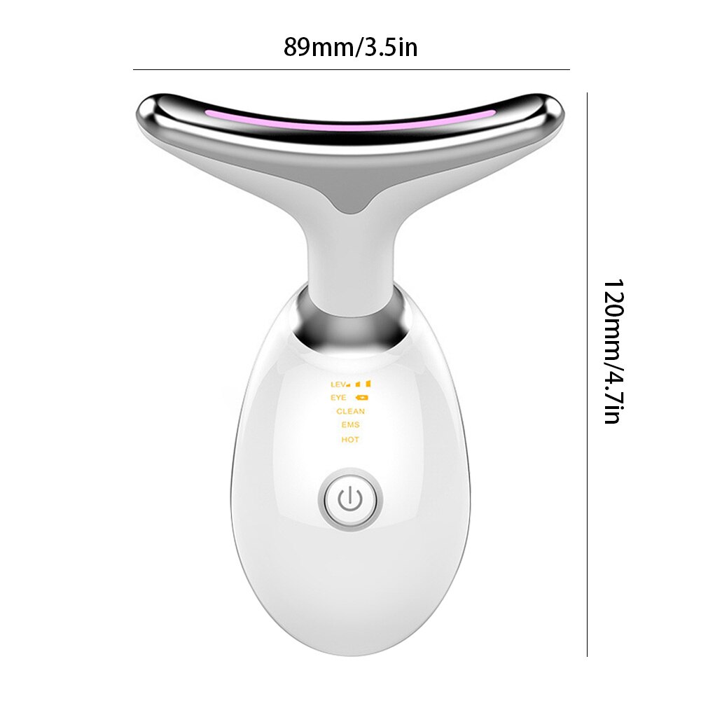 Appareil de beauté pour le cou et le visage, dispositif de raffermissement de la peau, appareil de suppression des rides du cou, thérapie photonique Led, Rechargeable par USB