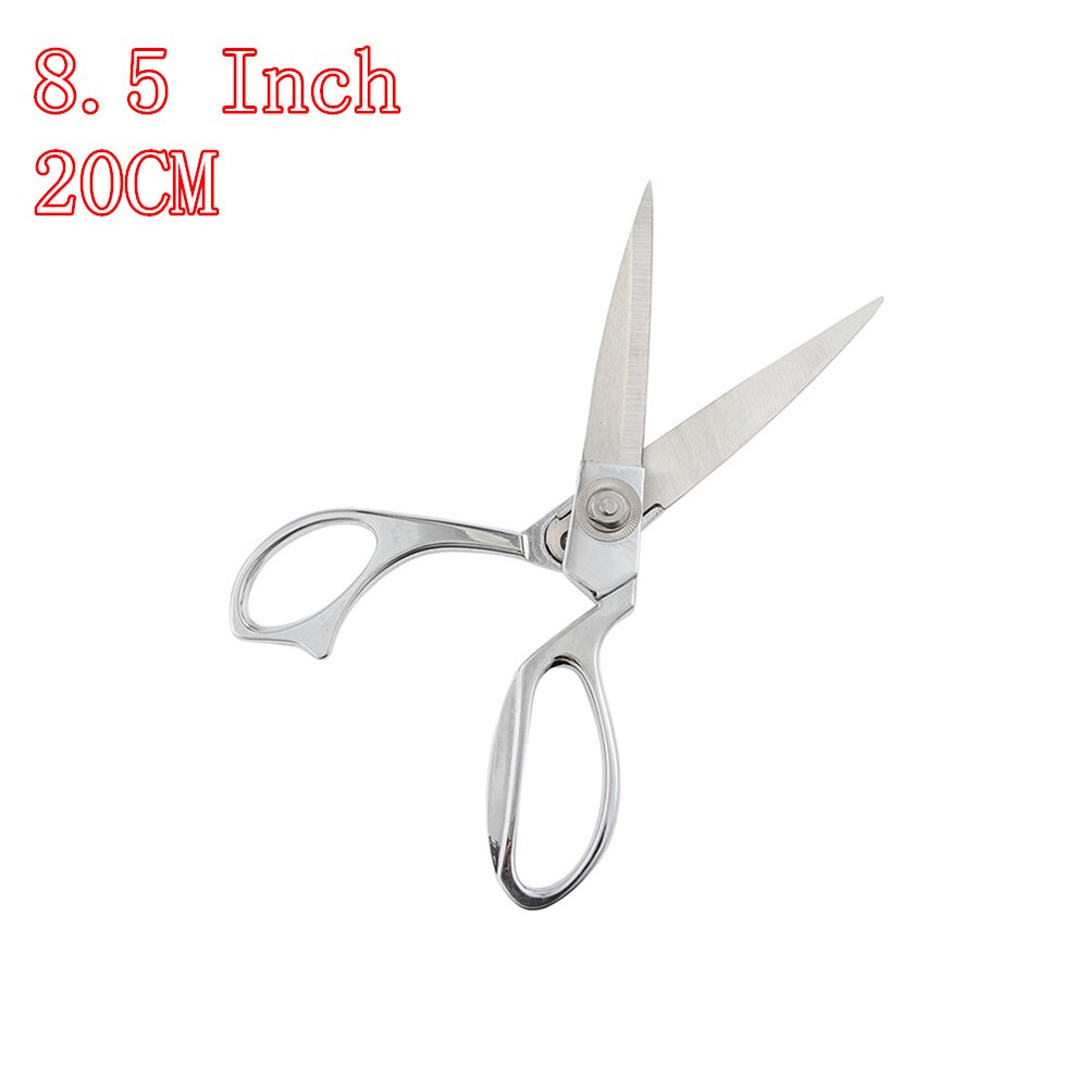 gold Stainless Sewing Scissors Shears Tools Steel Heavy Duty Tailor Scissors embroidery fabric Shears DIY Clothing: Silver 8.5 Inch
