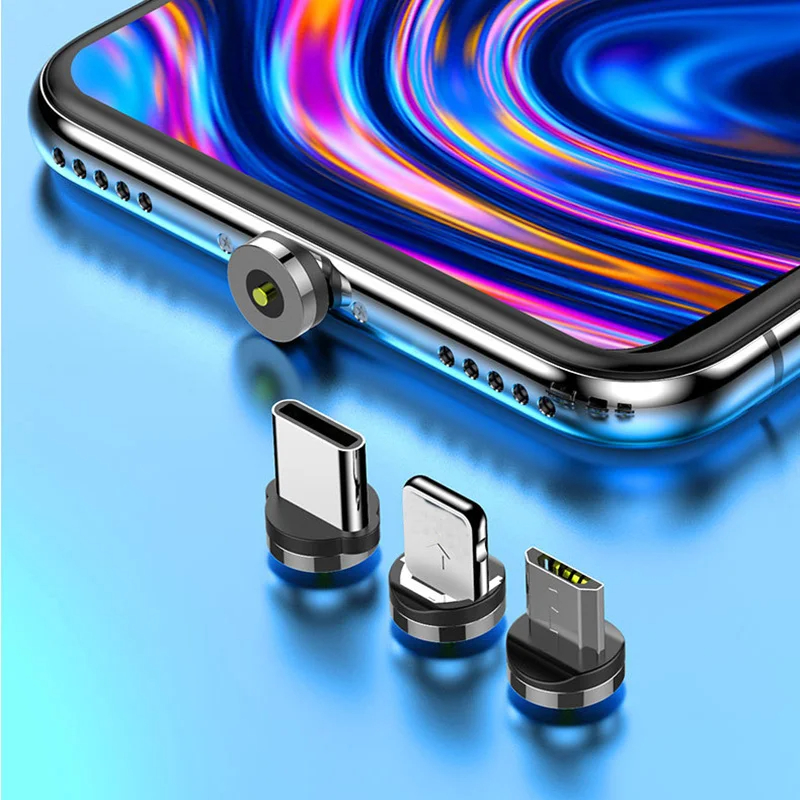 Adattatore cavo di ricarica convertitore da 9 pezzi per telefono cellulare rotazione di 360 gradi punte magnetiche parti di ricambio facile da usare durevole