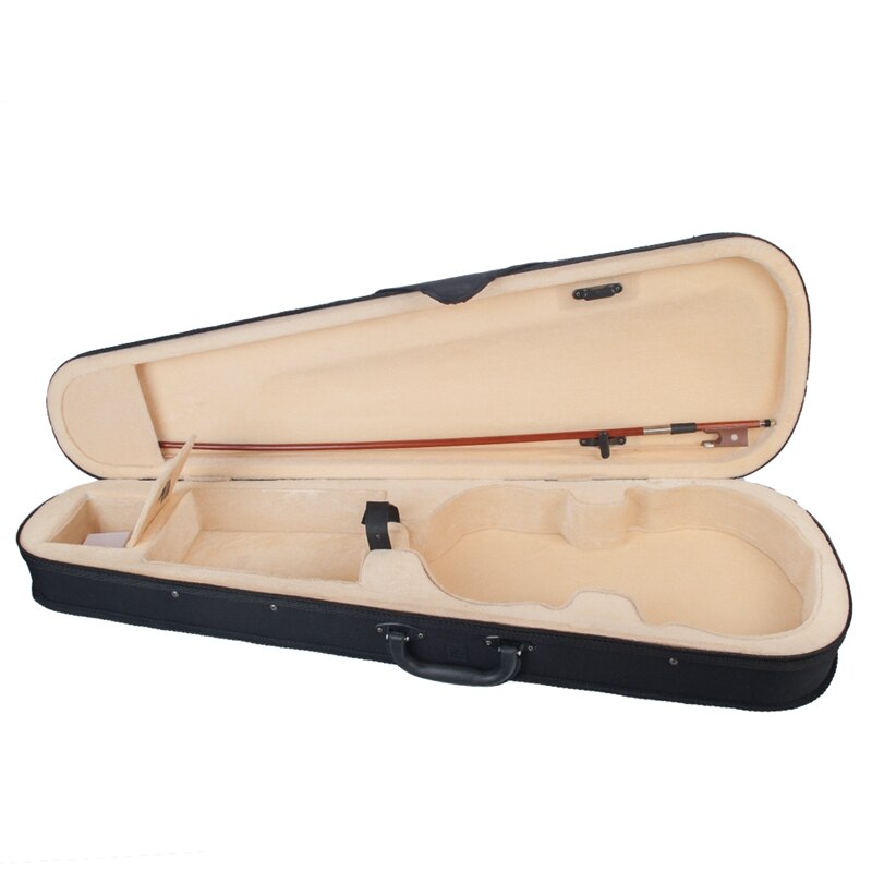 Violin Case Size Triangular Shape Violin Hard Case Yellow Inside Violin Parts: plum